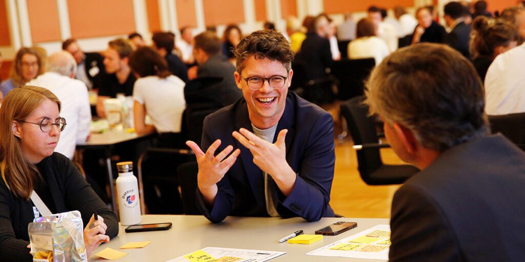 Benjamin Seibel, Leiter CityLAB, bei der Gemeinsam Digital: Berlin Jahreskonferenz 2023