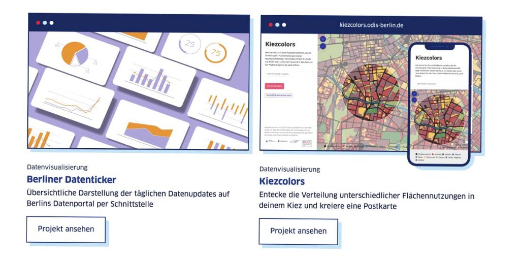 Die Projektseite von ODIS