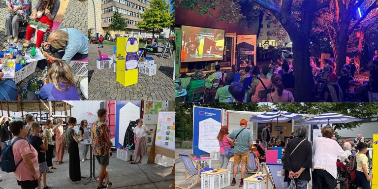 Eine Collage der Kiezlabor-Standorte 2024